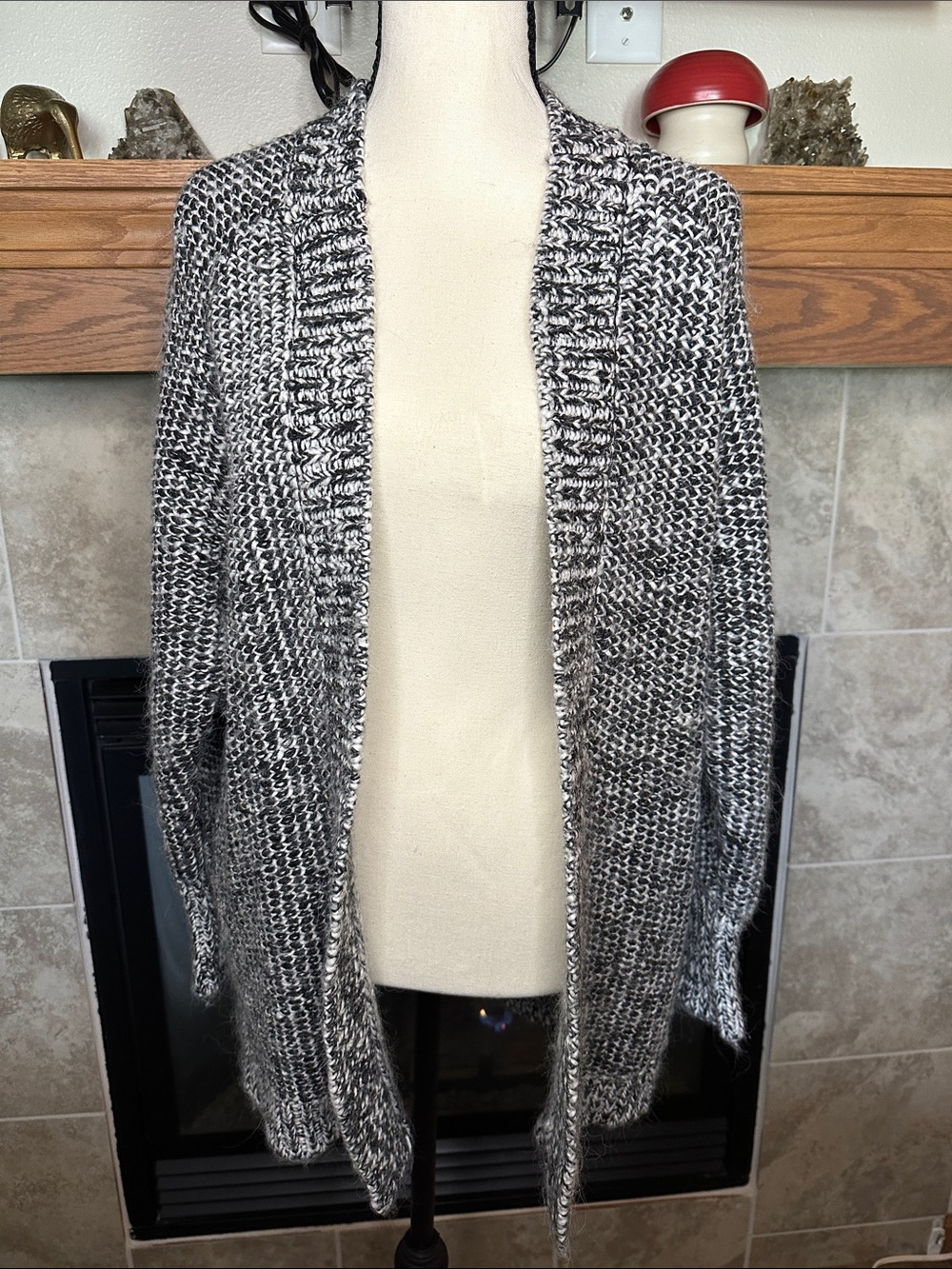 Wool & Alpaca Blend Express Chunky Knit Cardigan Sweater Women’s Size Medium